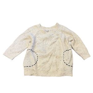 Twin colourful speckled sweater with two pockets